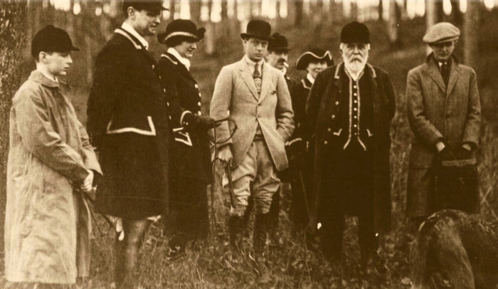 Le Prince de Galles et Gaston Menier en janvier 1924 - Don de M. A.-P. Baudesson à la Société de Vènerie